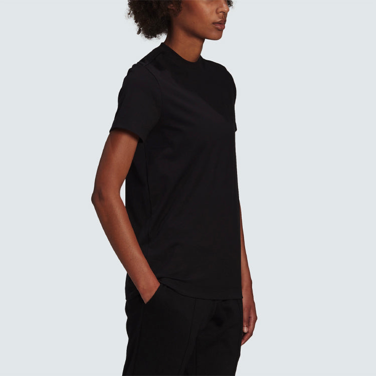 (WMNS) Y-3 Cotton Round Neck Casual Short Sleeve Black GM3274-2021