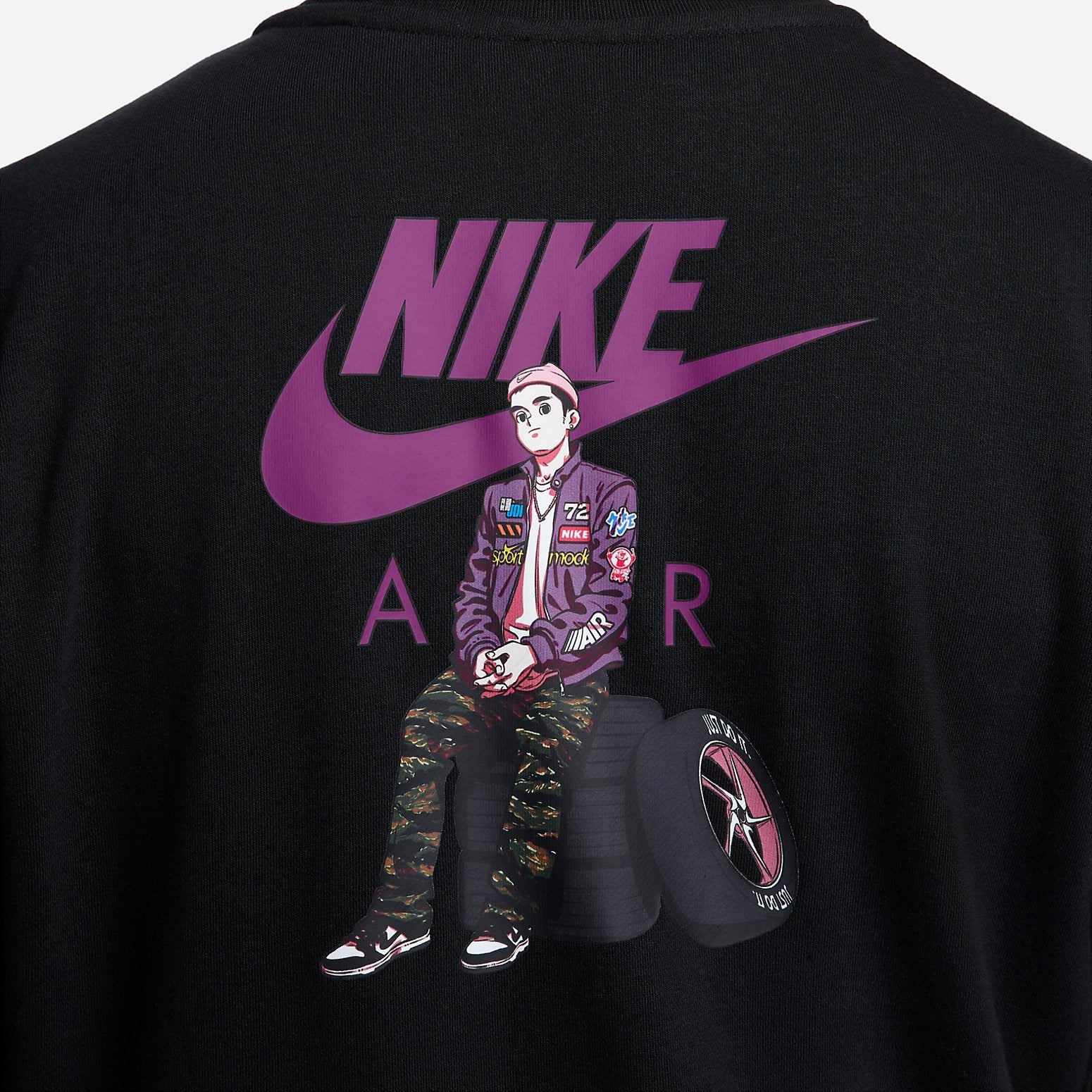 Nike NSW French Terry Crewneck Sweatshirt 'Black' FN8515-010