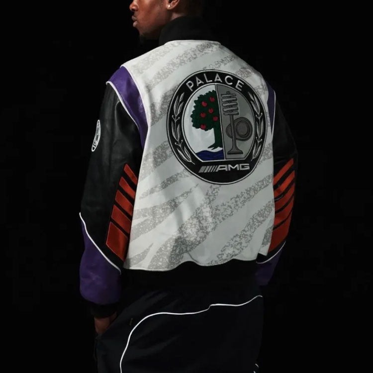 PALACE SS21 x AMG Crossover Driving Jacket Multi Apple Logo Racing Unisex White P20AMGJK001