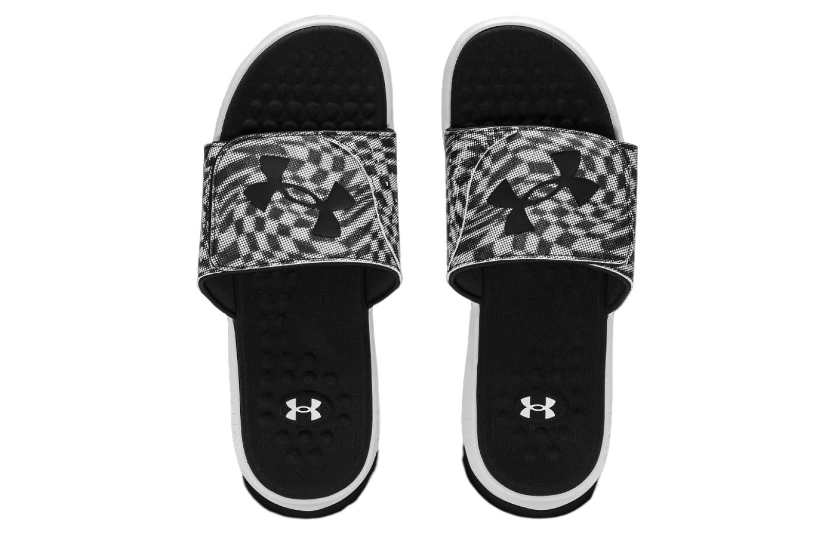 Under Armour Ignite Pro Graphic Strap Slide 'Black White' 3026024-003