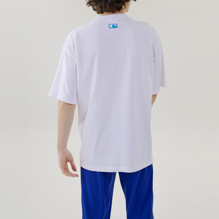 MLB  Disney Mickey Crossover Los Angeles Dodgers Basic Printing Round Neck Short Sleeve Unisex White 31TSK3031-07W