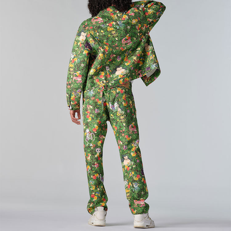 Levis x Pokmon Crossover lapel Full Print Denim Jacket 77380-0041