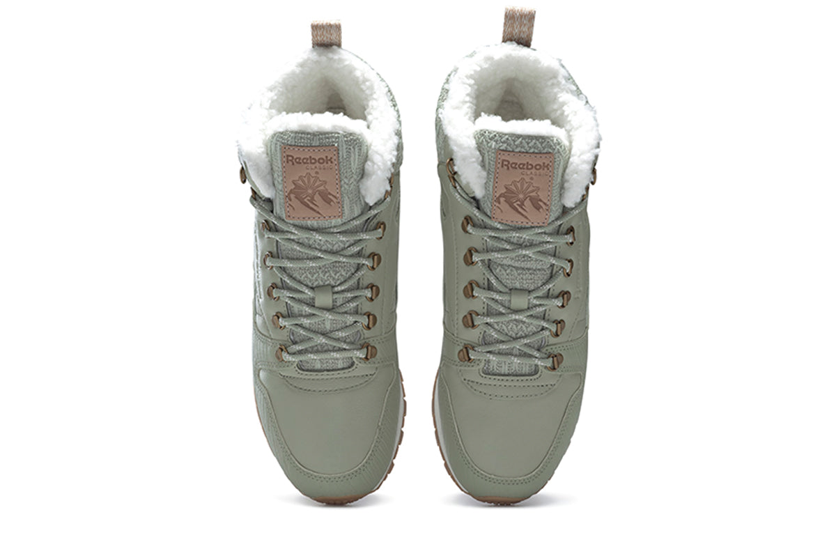 (WMNS) Reebok Classic Leather Arctic Boots 'White Green' FZ1205