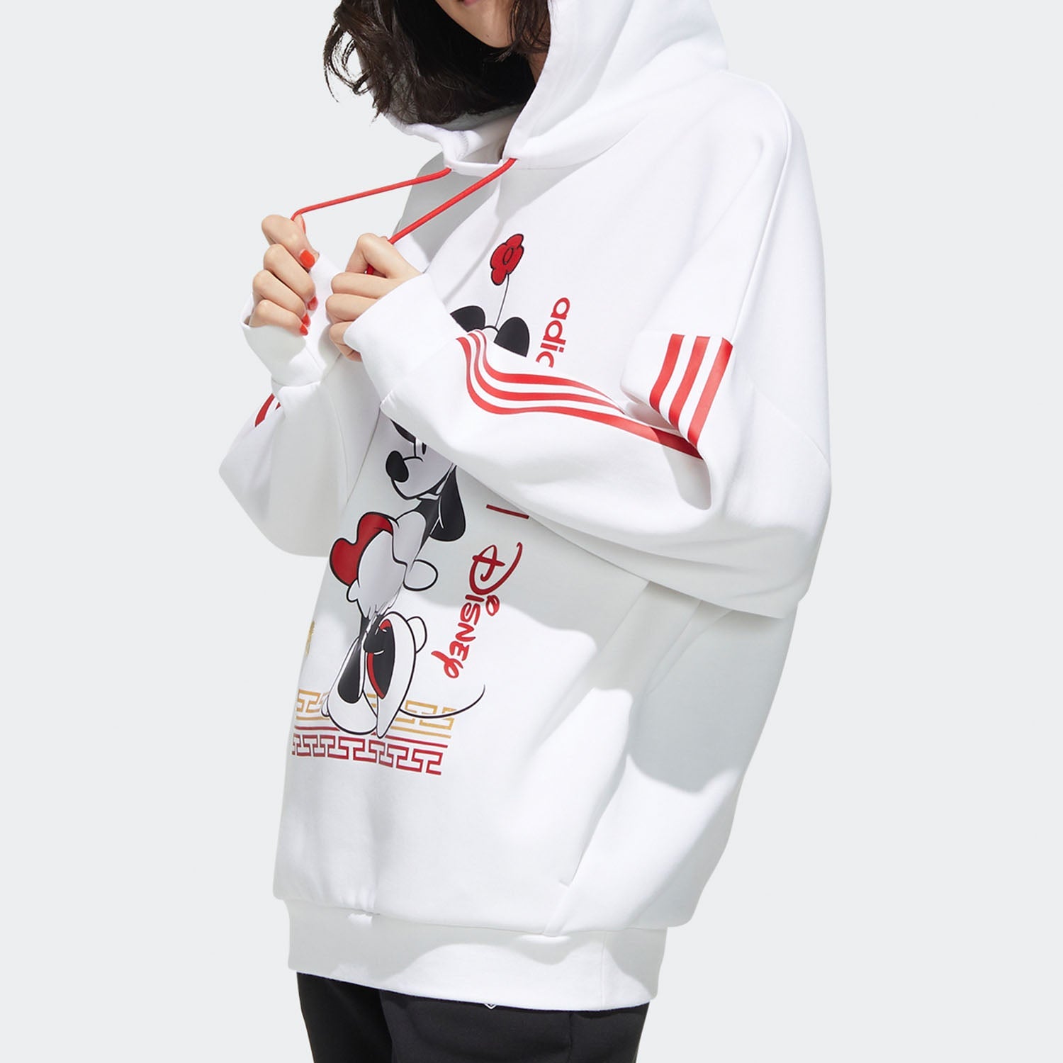 (WMNS) adidas neo x DISNEY Mickey Mouse Crossover CNY Printing White GE7780
