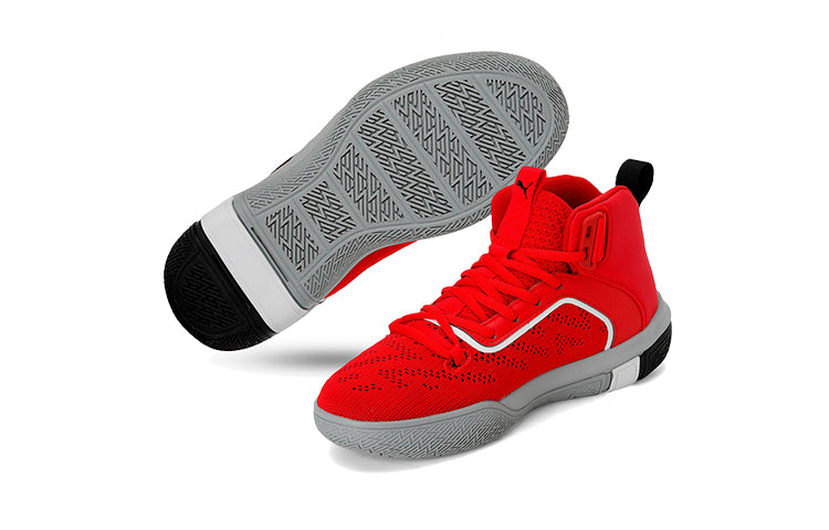 (GS) PUMA Legacy Mid-high Black/Red/White 194049-04