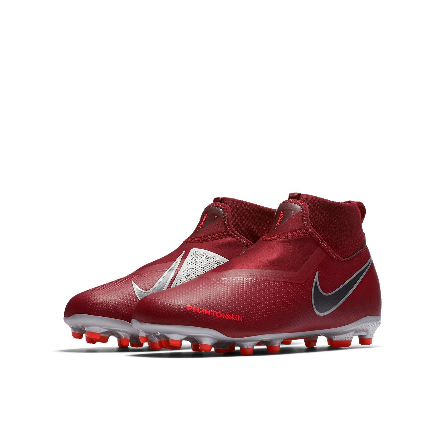 (GS) Nike Phntom VSN Academy DF FG MG 'Red Metallic Silver' AO3287-606