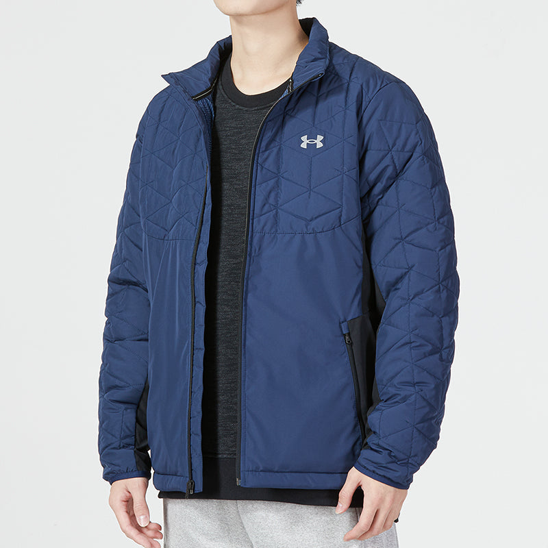 Under Armour UA ColdGear Reactor Storm Hybrid Full Zip Golf Jacket 'Blue' 1364642-408