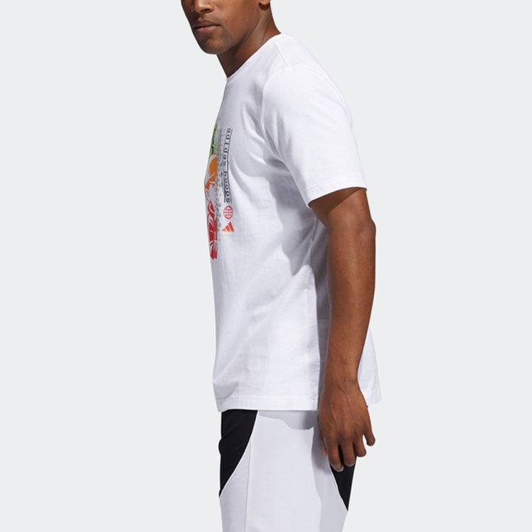 adidas Donovan Social Casual Basketball Sports Short Sleeve White GI8889