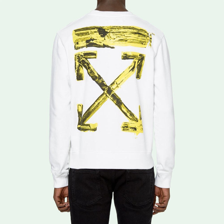Off-White C/O Virgil Abloh Men'S White Acrylic Arrows Sweatshirt OMBA025F19E300100160
