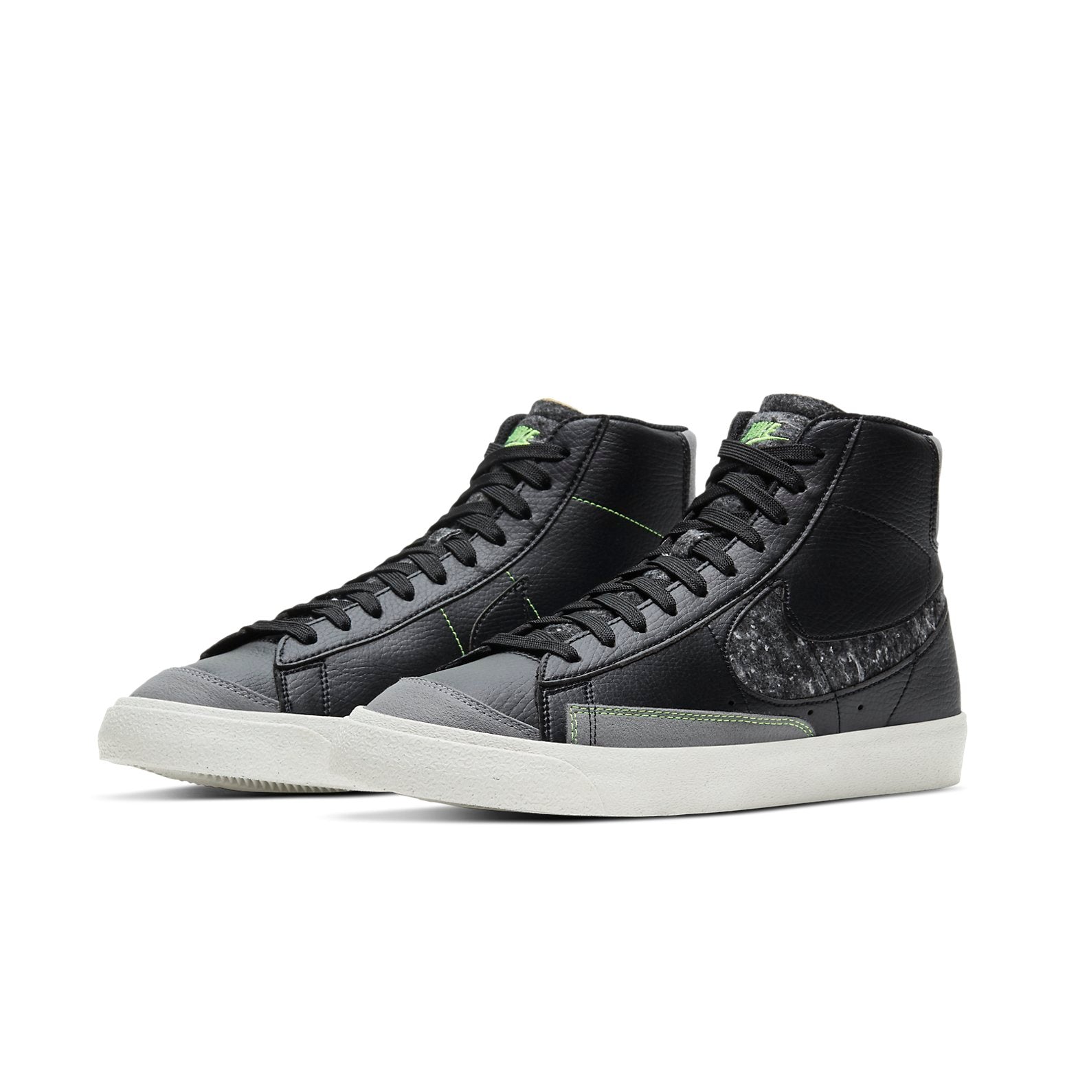 Nike Blazer Mid '77 Vintage 'Recycled Wool Pack - Black Electric Green' CW6726-001