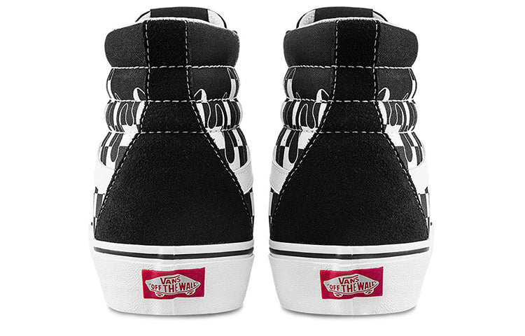 Vans Paint Drip Checkerboard Sk8-Hi Shoes 'Black White' VN0A5HXV6UP
