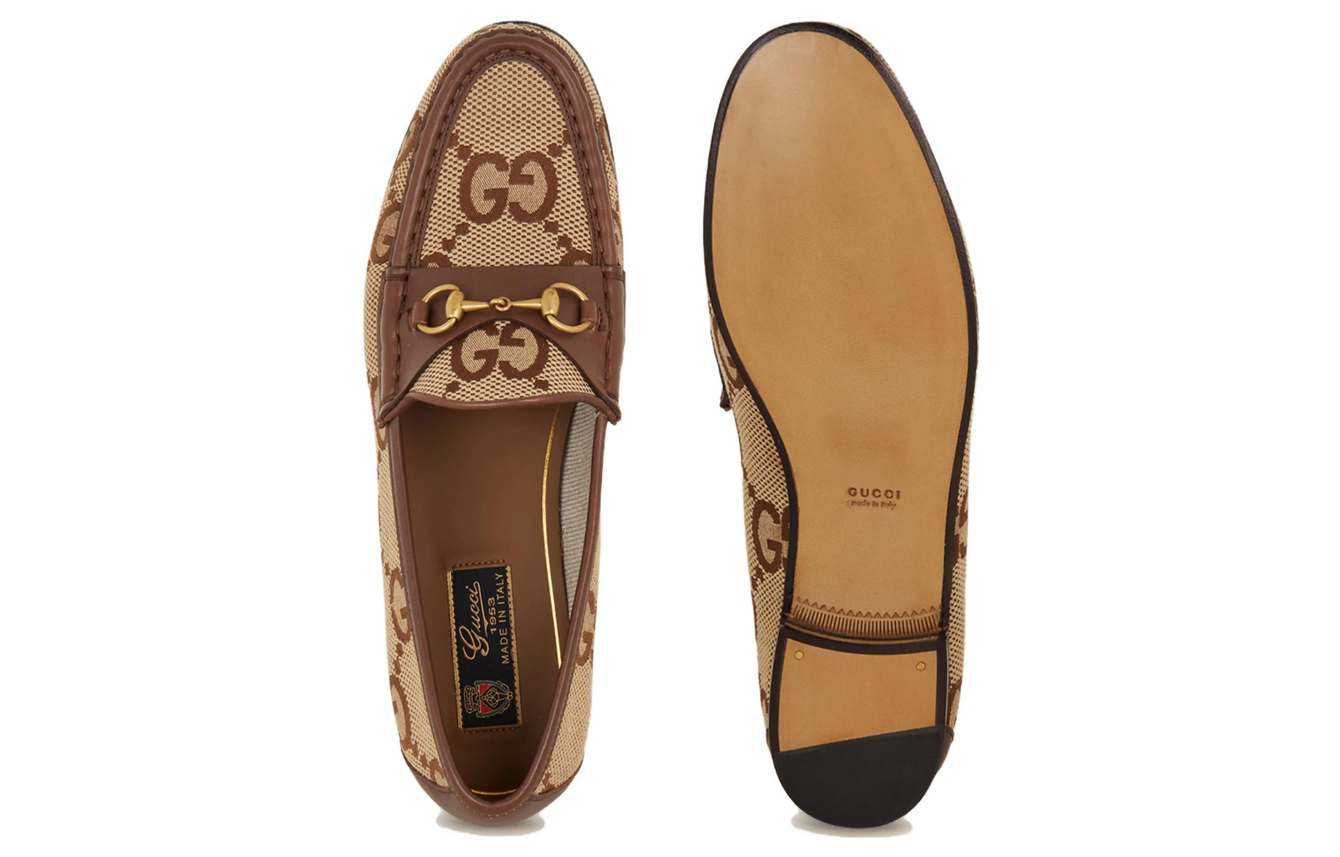 (WMNS) Gucci 1953 loafer with Horsebit 'Camel Ebony' 727581-FABB5-2559