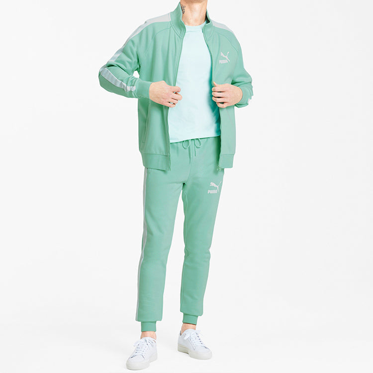 PUMA Iconic Minimalistic Casual Stand Collar Jacket Green 595976-32
