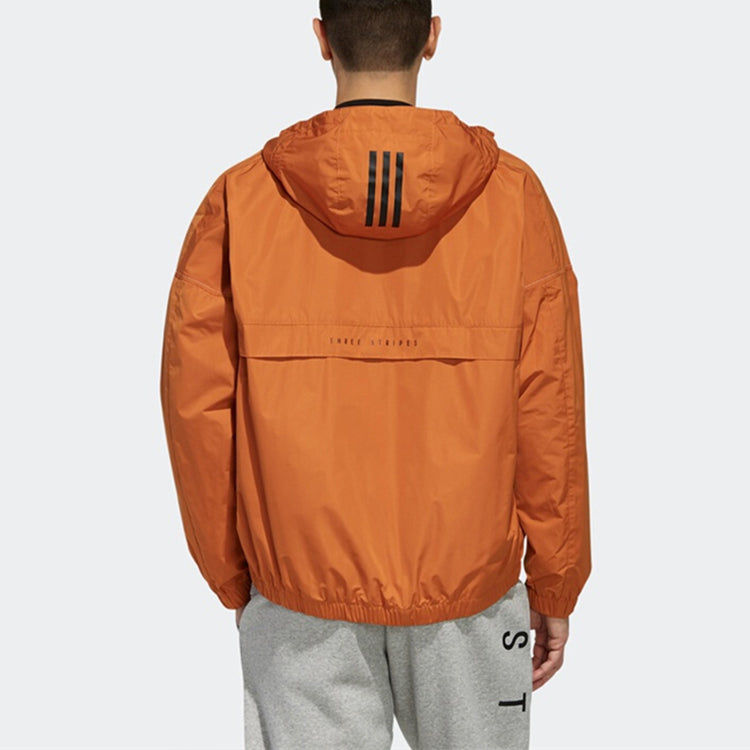 adidas Sports Stylish Training Woven Hooded Jacket Orange ED1929