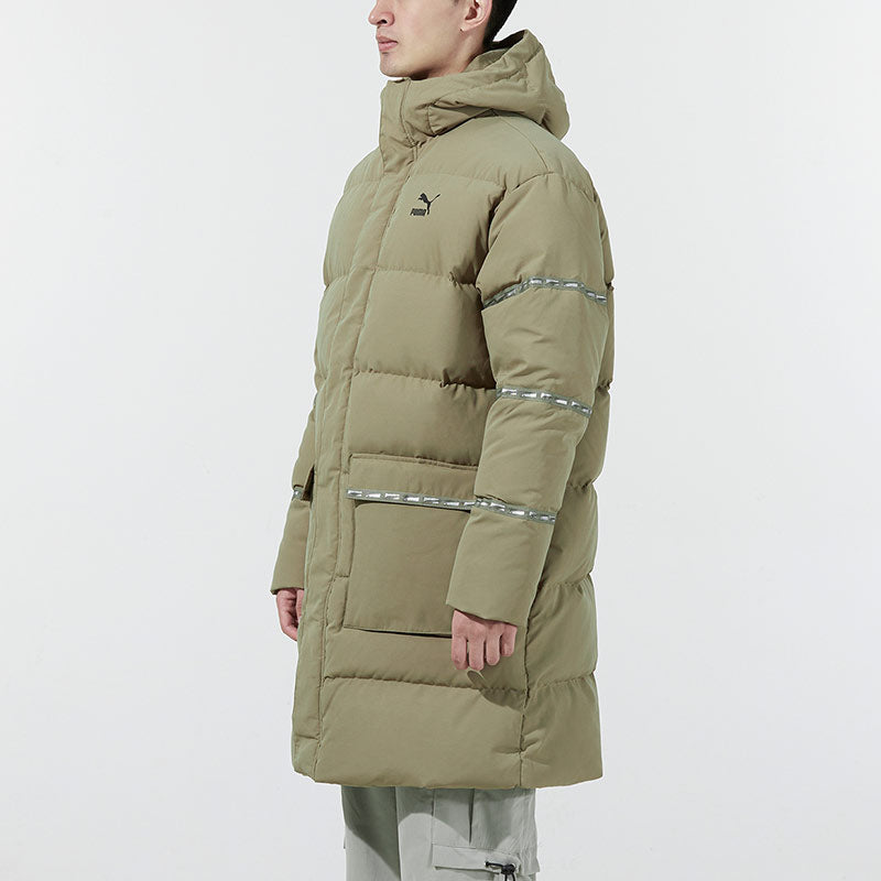 PUMA Classic Long Down Jacket 'Green' 846422-43