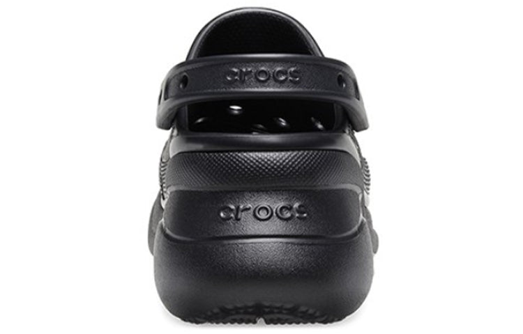 (WMNS) Crocs Small Whale Retro Crocs Thick Sole Black Sandals 206302-001