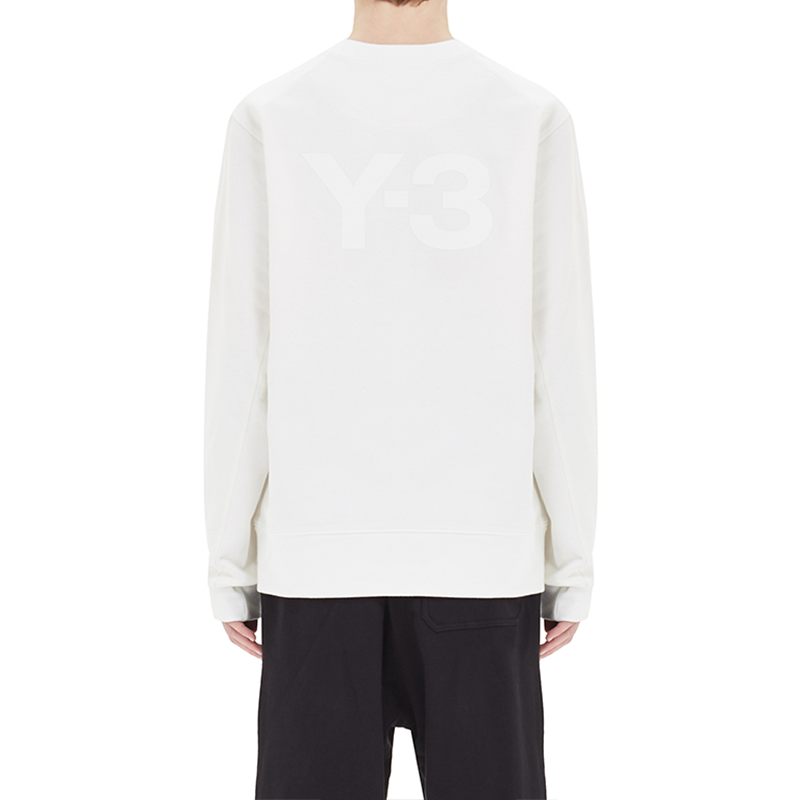 adidas Y-3 Back Logo Crew Neck Sweatshirt 'Core White' FN3372