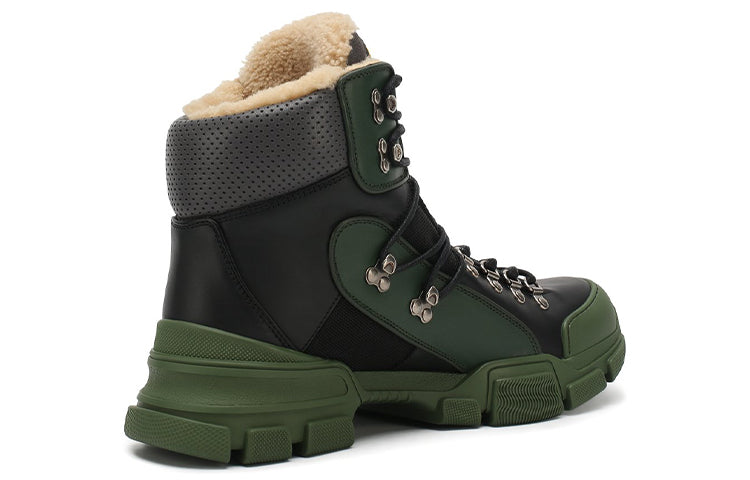 Gucci Flashtrek High-top With Wool 'Black Green' 548714-D6090-1087