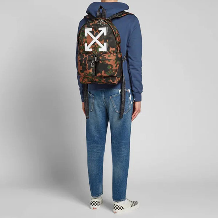 Off-White Camouflage Logo Backpacks Camouflage OMNB003S19D360249901