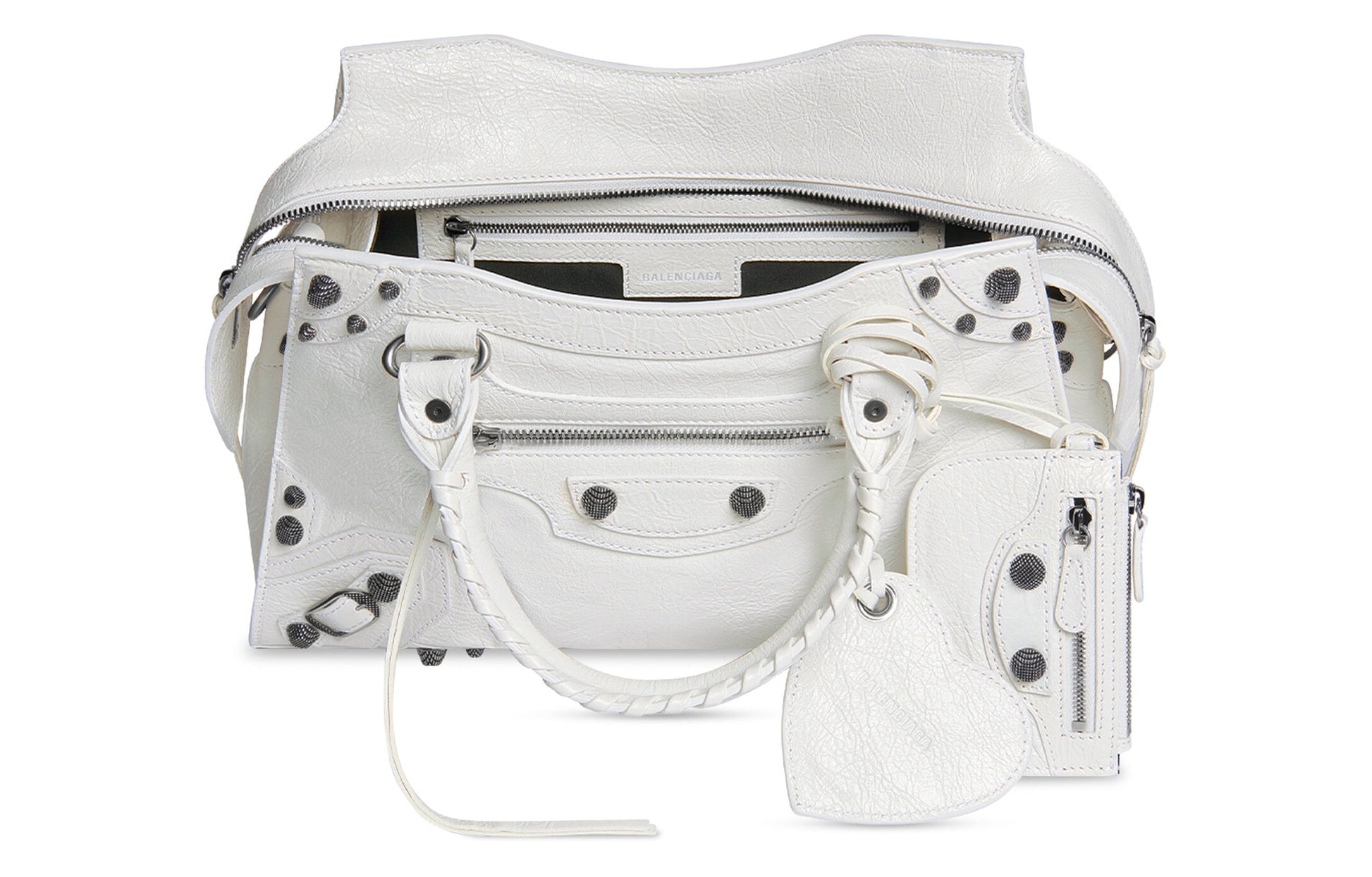 (WMNS) Balenciaga Neo Cagole City Small Handbag 'Optic White' 736046210B09104