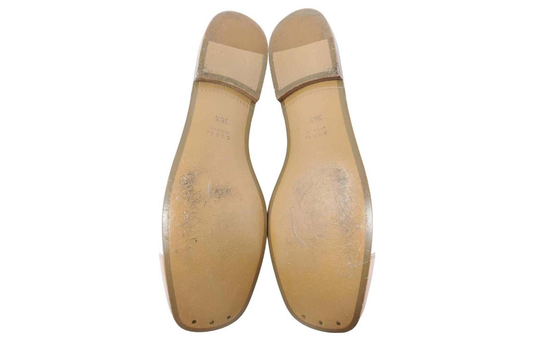 (WMNS) Gucci Interlocking G Logo Leather Ballet Flats 'White Gold' 658942-1XXA0-5762