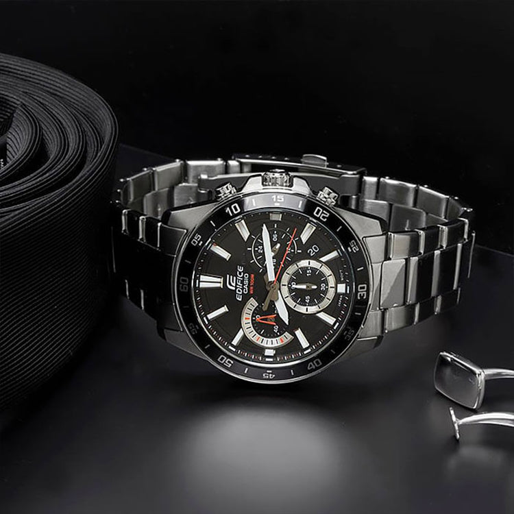 CASIO Male EDIFICE Japan / South Korea Fashion Mens Black Analog EFV-570D-1AVUEF