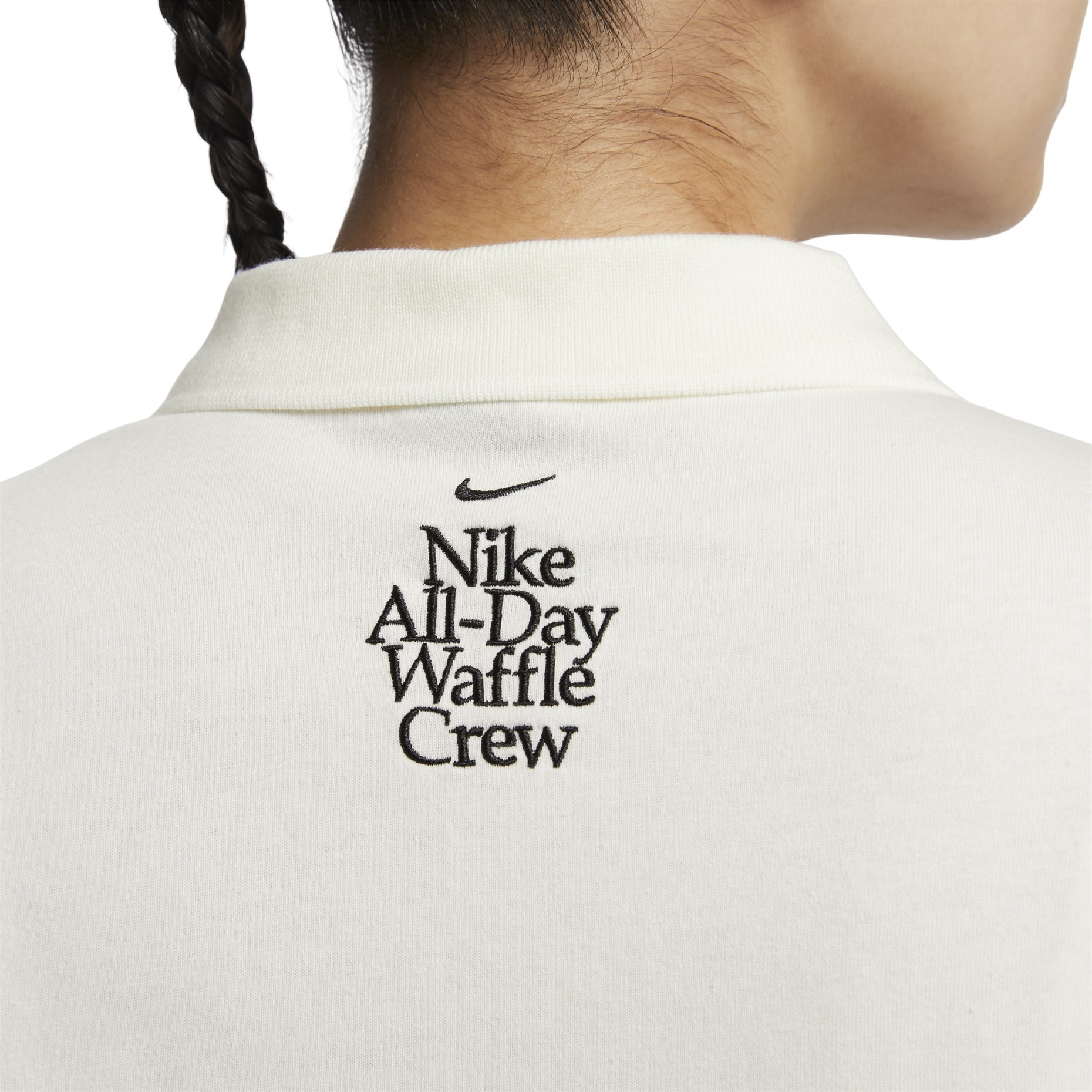 (WMNS) Nike Graphic Polo Shirt 'White Red' HQ1199-133