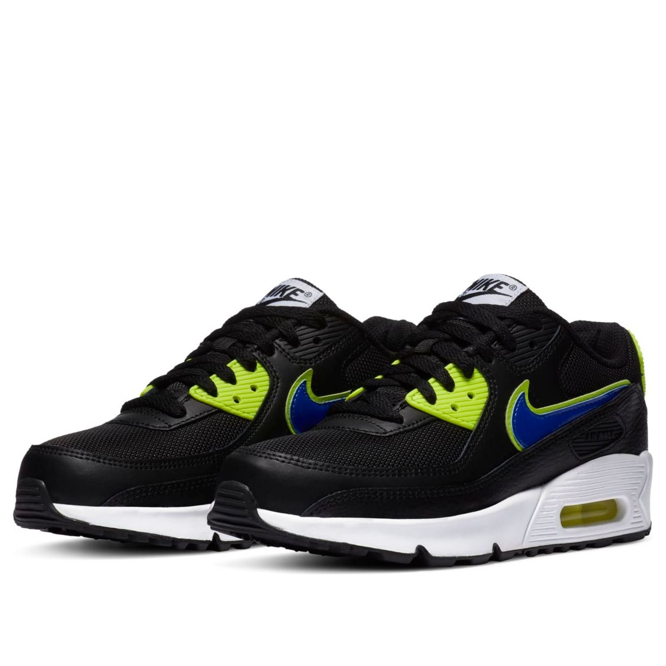 (GS) Nike Air Max 90 'Black Volt Racer Blue' DA4670-001