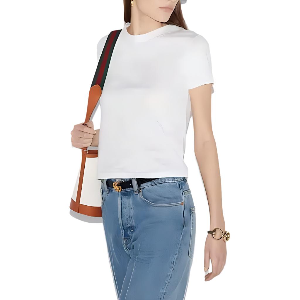 (WMNS) Gucci Cotton Jersey T-shirt 'White' 787299-XJGMN-9692
