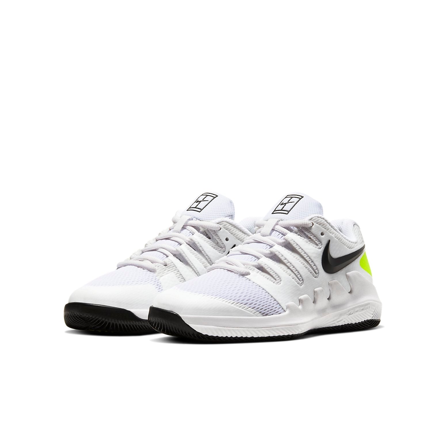 (GS) Nike ourt Jr. Vapor X White/Black/Green AR8851-101