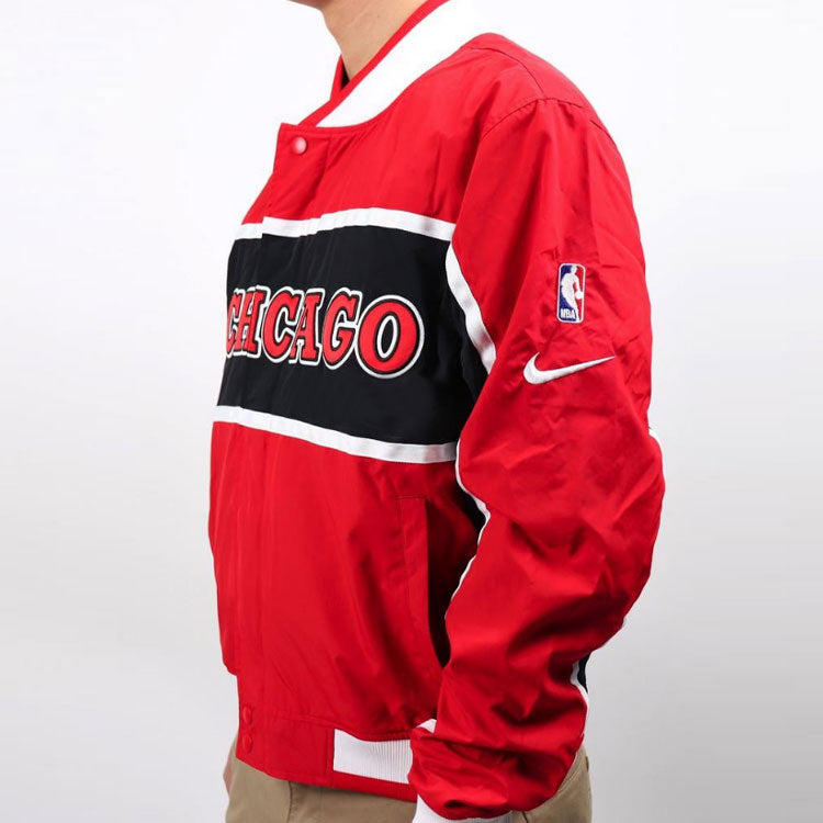 Nike NBA MENS Chicago Bulls Basketball Courtside Jacket Red AJ9148-657