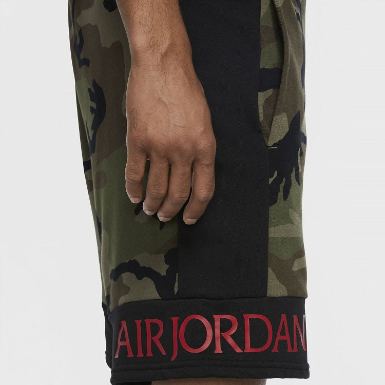 Air Jordan Jumpman Classics Camo Camouflage Knit Shorts Olive Green CU2908-222