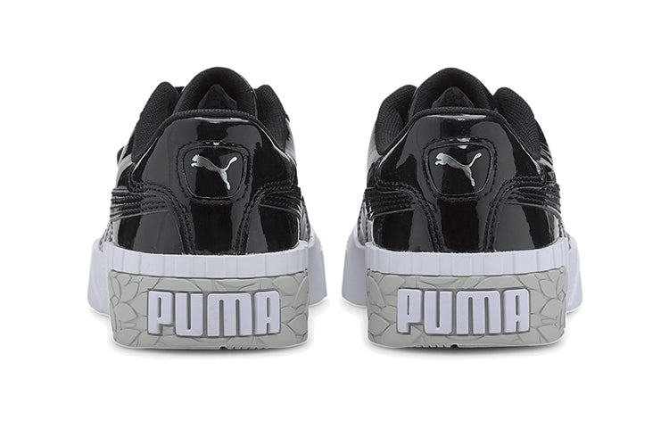 (GS) PUMA Cali Patent Casual Board Shoes Black/White/Grey 373159-02