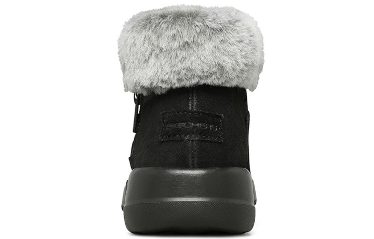 (WMNS) Skechers On-The-Go Joy Snow Boots Fur 'Black White' 144003-BKGY