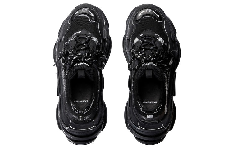 (WMNS) Balenciaga Triple S Sneakers 'Black' 524039W3SRB1090