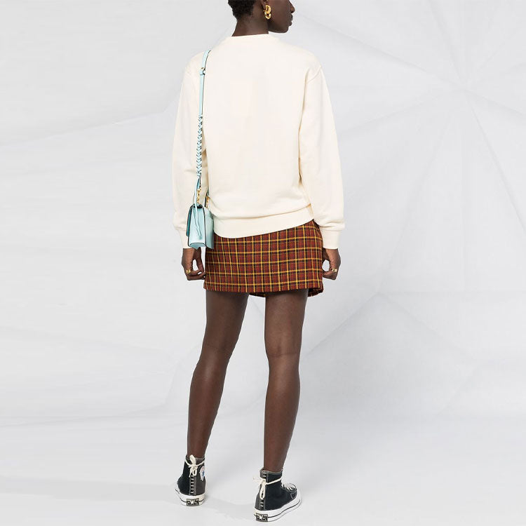 (WMNS) KENZO Pattern Round Neck Long Sleeves Hoodie Beige FA62SW8234XC-03