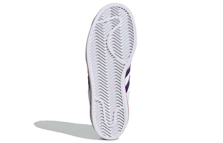(GS) adidas Originals Superstar Shoes 'White Purple Red' FV3666
