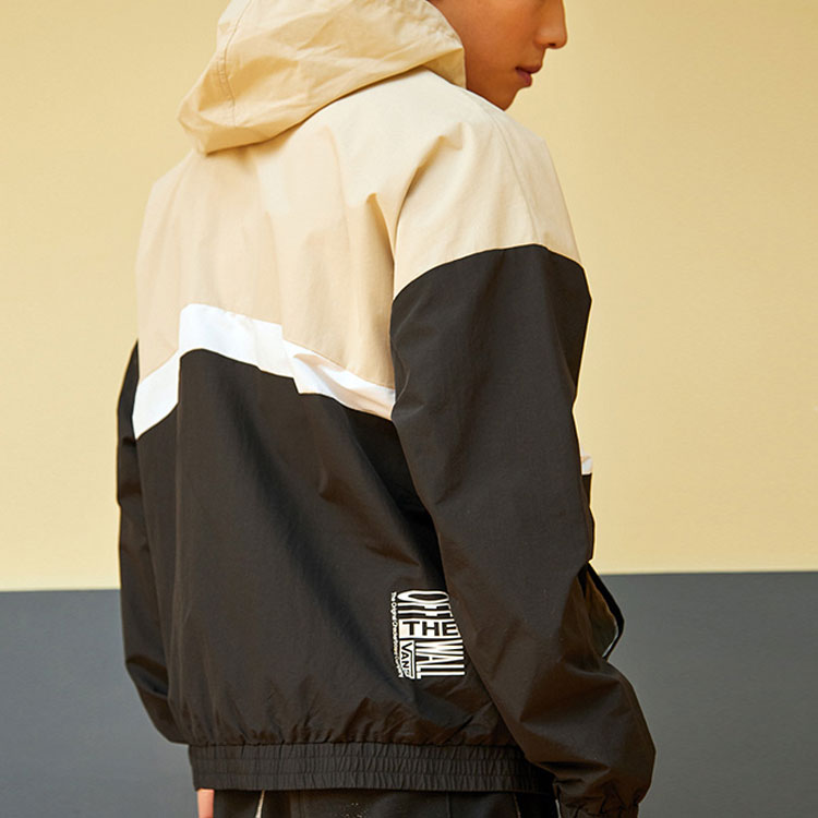 Men's Vans Colorblock Zipper Casual Hooded Jacket VN0A5H8X2N1