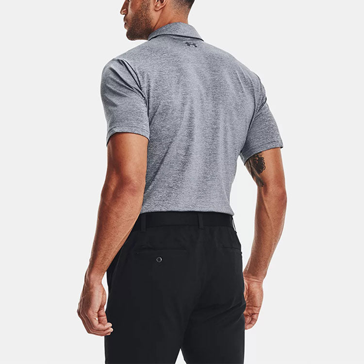 Men's Under Armour Playoff Golf Sports Thin and light Breathable Loose Short Sleeve Polo Shirt Silver Gray 1351131-036