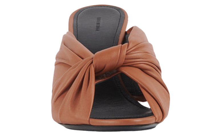 (WMNS) Balenciaga Drapy Sandals Brown 617574WA2M02121