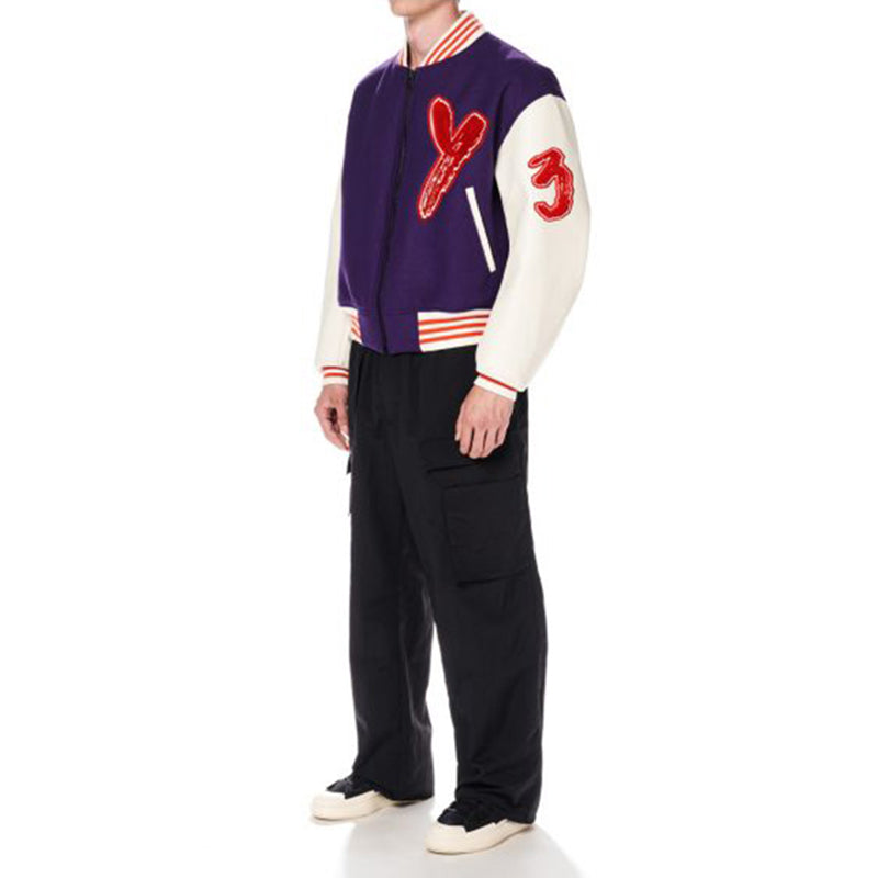 adidas Y-3 Letterman Jacket 'Purple' IA3106