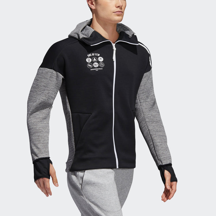 adidas M Zne hd Fr Sports hooded Knit Jacket Black DN5791