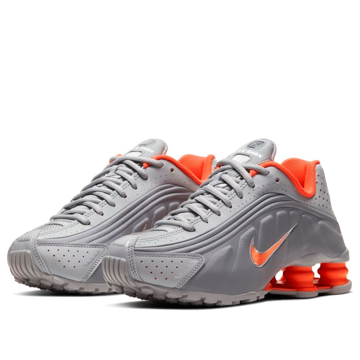 (GS) Nike Shox R4 'Light Smoke Grey Hyper Crimson' CW2626-001