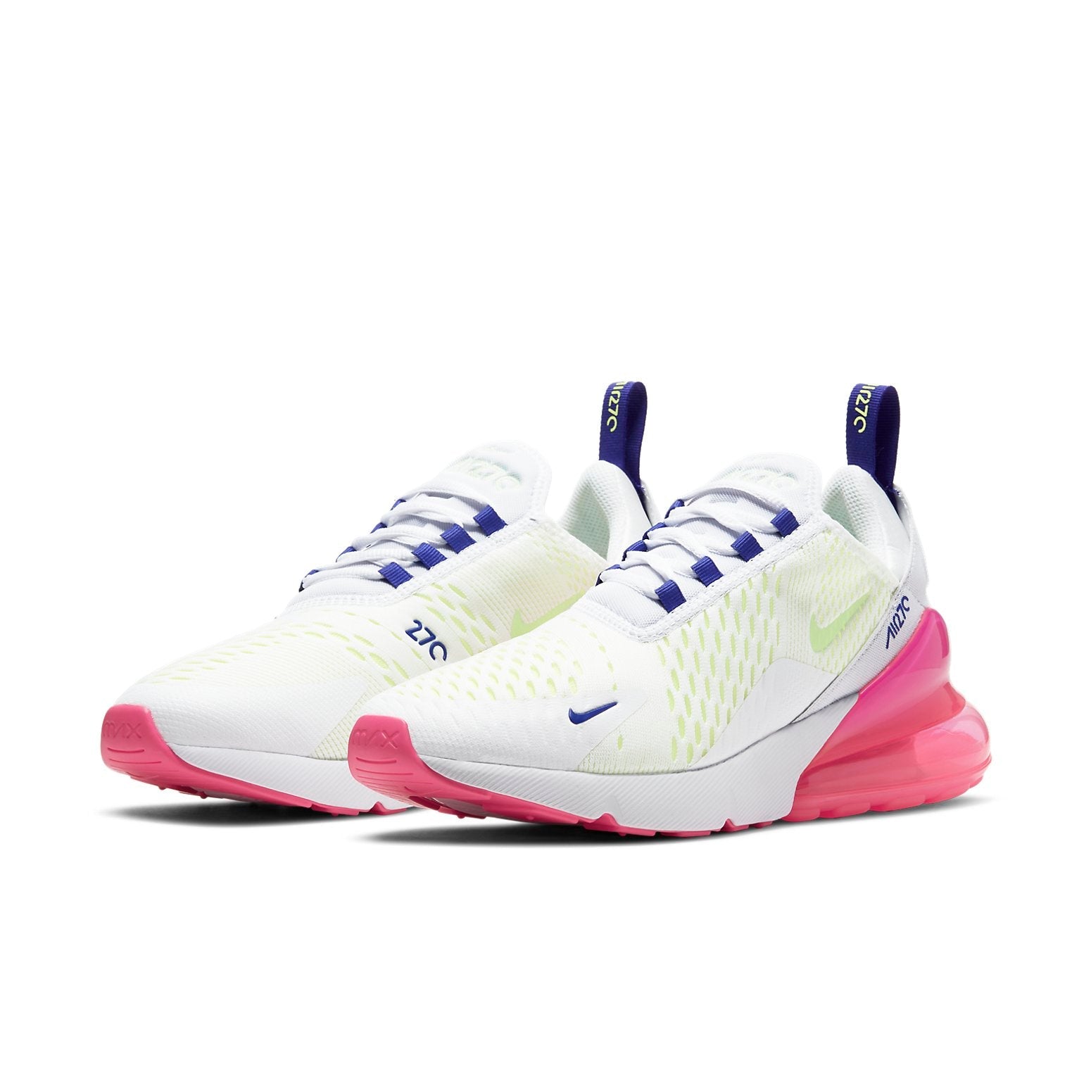 (WMNS) Nike Air Max 270 'White Pink Blast Volt' DH0252-100