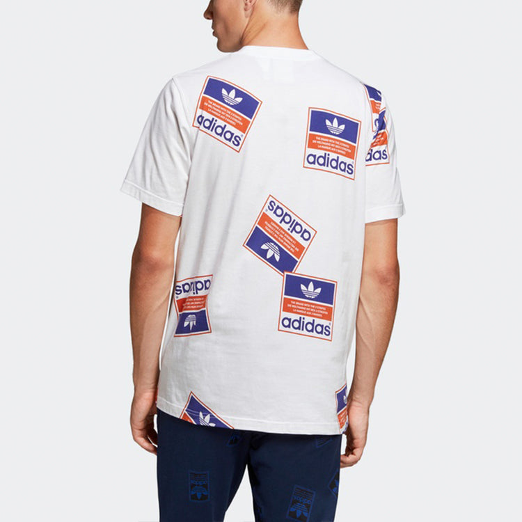 adidas originals Stckerbomb Tee Round Neck Short Sleeve White DX3649
