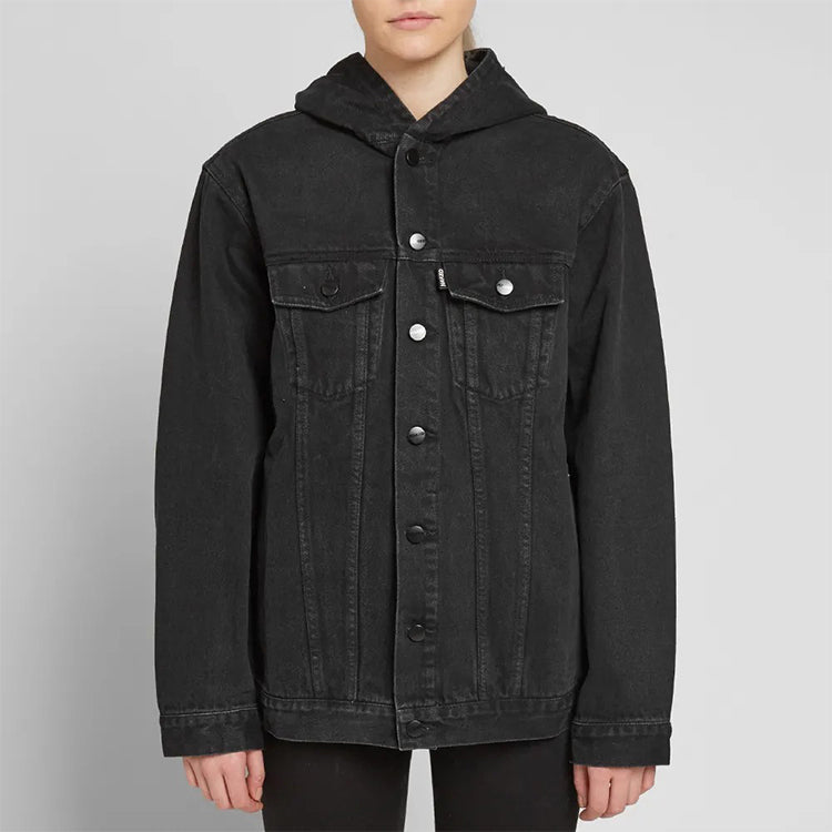 (WMNS) adidas x Naked Denim Hooded Jacket Black CY4788