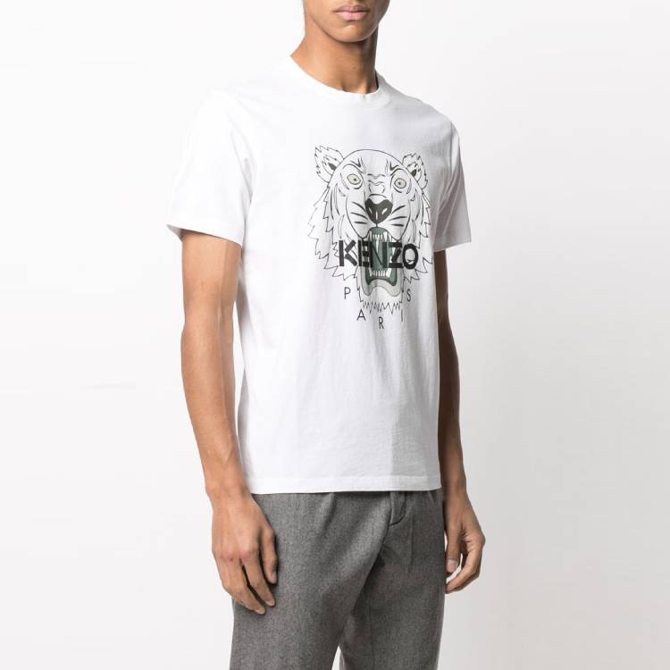 KENZO SS21 Cotton Logo-Print Cotton White FB55TS0204YA-01B