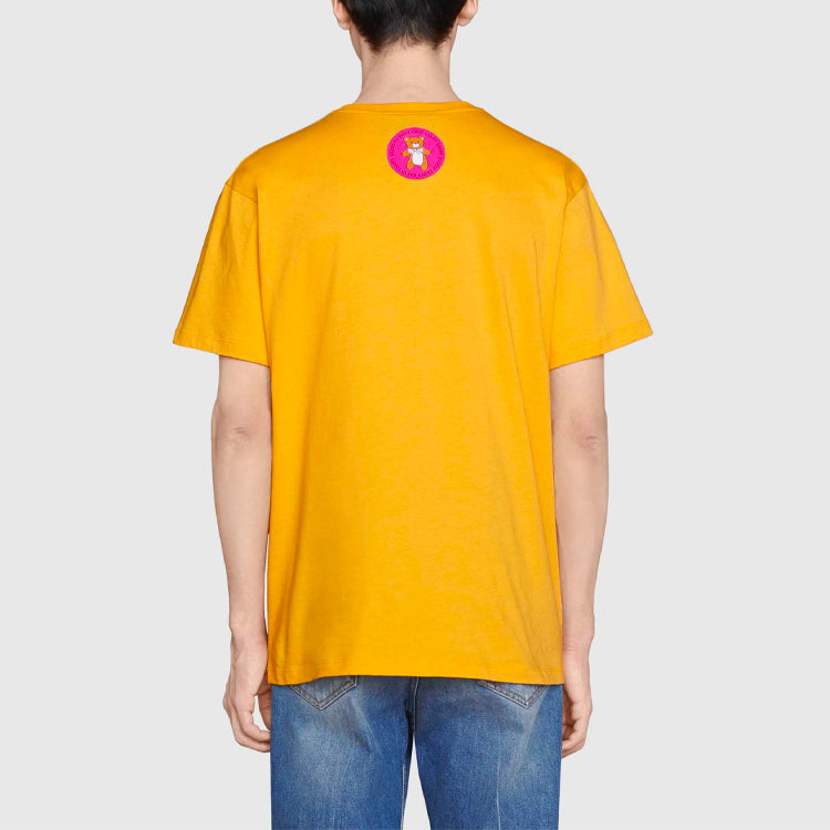 Kai x Gucci Crossover SS21 Loose Round Neck Short Sleeve Yellow 548334-XJDJH-7219