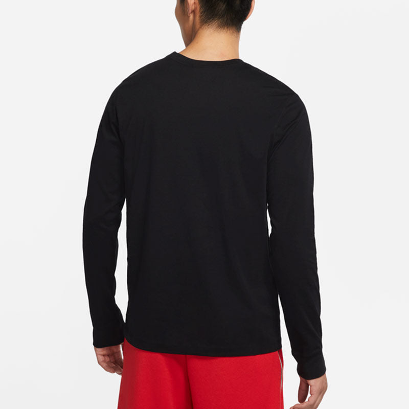 Nike Game So Fresh Basketball Sports Printing Round Neck Long Sleeves Black DN2998-010