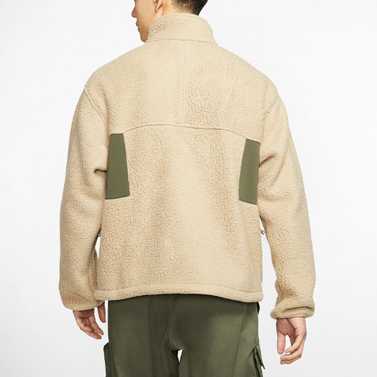 Nike ACG Sports Stay Warm Contrasting Colors Pocket Stand Collar Fleece Jacket Yellowbrown CT2950-247
